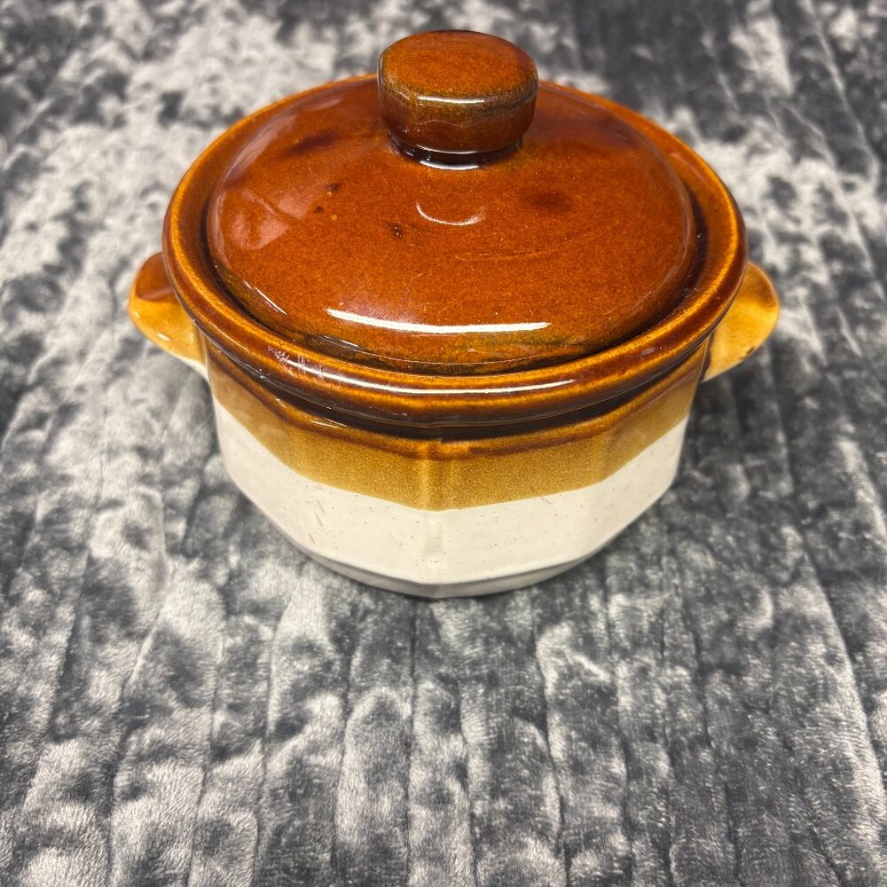 Vintage Taiwan Stoneware French Onion Soup Bowl 8oz